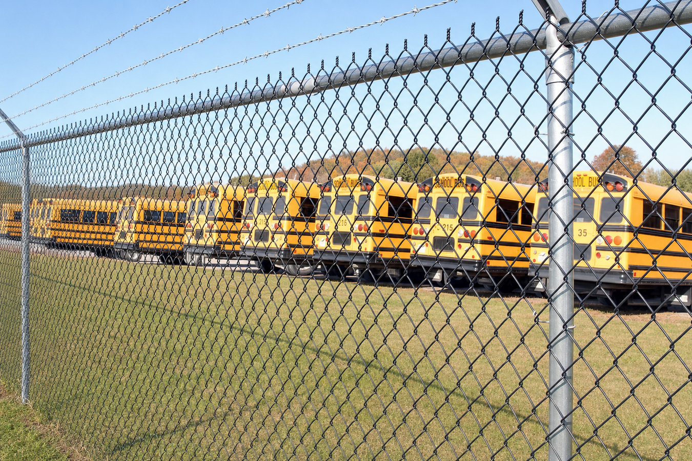 Commercial fence installation